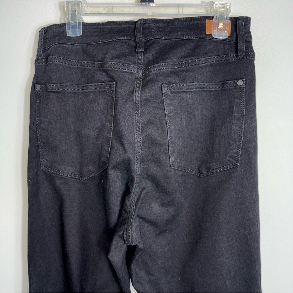 Judy Blue Bootcut Jeans-Black-Raw Hem-Exposed Button Fly-Stretch-Size 14W - Picture 8 of 11